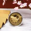 Monedas de Oro que Traen Fortuna, Lámina de Oro, Caja Roja, Empaque de Acrílico Transparente, Monedas Conmemorativas, Regalos de Año Nuevo, Monedas Conmemorativas del Año del Caballo