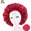 Chapéu Redondo Colorido Oversized Touca de Dormir Elástica de Aba Larga Chapéu para Quimioterapia de Cor Sólida TJM-405A