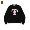 Moletom fino de terry para comércio exterior transfronteiriço, para homens e mulheres, estação outono, com estampa de letras homem-macaco e camuflagem, caimento solto, gola redonda, pulôver, moderno