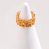 Anillo de Flor de Diamantes con Abertura Hueca Galvanizado en Oro Real Pulsera Elegante de Alto Nivel de Lujo Pulsera de Diseño Nicho