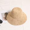 Gorro de color fresco pequeño de paja de rafia sombrero parasol de ala grande nuevo sombrero de playa para vacaciones junto al mar sombrero de paja plegable mujeres