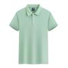 Polo de Algodón Peinado de Fibra Larga con Cuello Vuelto, Manga Corta, Camisa Publicitaria Cultural, Ropa de Trabajo Corporativa, Algodón Puro Bordado