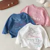 Camiseta de Dibujos Animados para Niños, Manga Larga, Nuevo Estilo Primavera y Otoño 2026, Top para Niños Pequeños, Camiseta Interior de Algodón Puro para Bebé, Elegante para Niñas