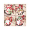 Amazon transfronteiriço novo produto Decorações de Natal ins conjunto de soldados de madeira de nogueira enfeites para pendurar Pingentes para árvore de Natal