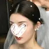 Brincos de Pérola para Noiva Luz Fria Luxo de Alto Padrão Moda Exagerada Elegante Joia de Orelha para Vestido de Noiva Osso da Orelha