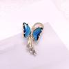 Broche Borboleta Azul, Nicho Feminino Clássico, Corsage Animal de Moda Clássica, Carcela Pressionada, Alfinete de Roupa, Atacado de Acessórios