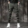 Pantalones de Trabajo de Marca de Moda para Hombre de Primavera y Otoño Leggings Slim-Fit Pantalones Guapos Rellenitos Leggings con Múltiples Bolsillos Estilo Americano 2024 Pantalones Negros