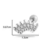 Novo brinco de tarracha Hengsen, best-seller transfronteiriço, com corrente e franja de zircônia microincrustada, haste de aço inoxidável para piercing de cartilagem