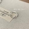 Anillo Onihan S925 de plata esterlina con ondas irregulares, estilo sencillo e inconfundible.
