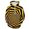 Moletom com Capuz Colorido de Chama 2024 Impressão Digital 3D Suéter Fluorescente para Homens e Mulheres Outono e Inverno Explosões Transfronteiriças Engraçadas