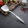 Espátula de acero inoxidable 304, cuchara para sopa, pala para freír, pala de cocina integrada engrosada, cuchara para gachas, juego de utensilios de cocina para el hogar