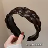 Faixa de Cabelo Trançada com Peruca Integrada, Acessório de Cabelo Trançado de Cinco Tiras, Faixa de Cabelo Trançada com Peruca Integrada