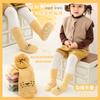 25 calcetines de piso gruesos de felpa nuevos clase A para niños de otoño e invierno, calcetines antideslizantes para bebés y niños pequeños, calcetines para recién nacidos