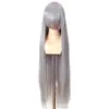 Peluca Sintética Recta Universal de 1m de Largo para Cosplay y Uso Diario, con Cuero Cabelludo Realista, Suavidad Natural y Múltiples Colores