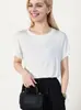 Nuevo Verano Manga Corta con Vuelo Elegante Combinable Moda Ajustado Cuello Redondo Sentido del Diseño Estilo Coreano Estilo Occidental Top Manga Murciélago