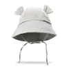 Sombrero de Cuenca de Gasa de Color Puro para Bebé de Verano Estilo Nuevo Europeo y Americano Orejas de Conejo Sombrero de Pescador Sombrero de Sol para Niños