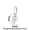 Nuevo Colgante de Acero Inoxidable Letra Zirconia Venta Caliente Accesorios para Collares Pendientes DIY 26 Dijes de Letras Inglesas A-Z