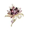 Accesorios de Broche de Lujo Transfronterizos para Mujer, Broche de Cristal, Pin Multifuncional para Chaqueta de Traje, Exquisito y Elegante Diseño Floral, Venta al por Mayor