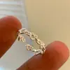 Anel Liso Único Amor Junção Anel Aberto Feminino Luxo Leve Nicho Atacado Design Exquisito Simples High-end Novo Estilo