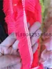 Renda com franjas de fio de algodão, borlas, fio de poliéster espesso, base de algodão, borda, cores fluorescentes, decoração colorida