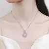 Colar de Girassol Cortado em Fogos de Artifício com Pedras Preciosas Coloridas, Pingente de Zircônia Diamantada de Alto Carbono, Venda Direta para Transmissão ao Vivo no Xiaohongshu