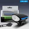 Luz de Bocina para Bicicleta Recargable por USB T6 Luz Frontal con Timbre para Ciclismo de Montaña, Luz para Ciclismo Nocturno
