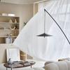A6L Libro Rojo Pequeño Cortina Blanca Hilo Transparente e Impermeable Hilo de Gasa Balcón Sala de Estar Dormitorio Persianas Verticales Sueño