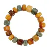 Nuevo producto: Pulsera de Cuentas de Raíz de Bodhi Multi-Preciosa para Estudiantes Mujeres, Suave y Lisa al Tacto, Pulsera de Cuentas de Oración Budista de Círculo Único para Hombres