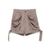 Comercio Exterior Transfronterizo Ropa para Mujer 2026 Moda Europea y Americana Versátiles Shorts Casuales de Cintura Media con Decoración de Pliegues G80502