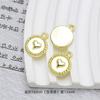 Estilo Chanel retrô all-match Pingente Dourado laço flor de ameixa coração placa redonda quadrada acessórios de joias diy