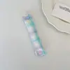 64294 Clipe Organizador de Cabo de Dados com Estampa Xadrez Macaron com Fecho de Coração, Tira Organizadora de Cabo de Fone de Ouvido Estilo Menina