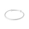 Pulseira Deslizante para Mulheres, Joia Banhada a Prata, Estilo Vintage, Pulseira Aberta Ajustável, Atacado, Estilo Retro Artístico, Pulseira de Prata Tradicional