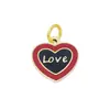 Moda Europea y Americana Tendencia Colgante de Corazón DIY Serie Gota de Aceite de Acero Inoxidable Accesorios Horno Vacío Galvanoplastia Color Duradero