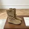 Estilo floresta retrô! Botas western curtas com fivela de nicho para mulheres, botas Chelsea Birkenstock emagrecedoras de inverno 2026