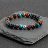 Youjia Jewelry Pulsera de Piedra Natural Ojo de Tigre Pulsera Tejida a Mano con Cuentas Pulsera Elástica Simple Venta Caliente Transfronteriza