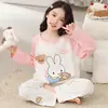 Pijama para niños, para niño, primavera y otoño, algodón nube, de manga larga, para niños mayores, de dibujos animados, conjunto de ropa para el hogar Otoño 2026