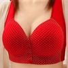 Sujetador tipo chaleco con copa fija y abertura frontal de talla grande para mujer, fino, sin aros de acero, con hebilla