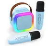 Kit de Microfone e Caixa de Som K12 Bluetooth Sem Fio Caixa de Som Quadrada para Crianças com Microfone Caixa de Som Bluetooth