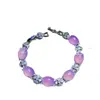 Pulseira de Calcedônia Rosa Gelo Natural Incrustada, Calcedônia Branca Gelo de Alta Qualidade com Superfície de Casca de Ovo, Nova Pulseira de Moda Estilo Chinês Presente