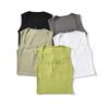 Desejo Puro Verão Fina Pequena Regata Colete Feminino Curta Ajustada Camiseta Básica Meninas Quentes Cintura Alta Top Cropped Moderno