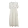 Vestido de Lunares con Cuello Peter Pan para Mujer Tallas Grandes Inno Verano Nuevo Vestido de Cintura Alta Fluido de Longitud Media 232419