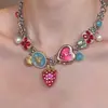 Collar de Borla con Cuentas de Mariposa Azul Fresco y Elegante para Mujer, Gargantilla de Nicho de Alta Gama con un Toque Picante, Cadena de Clavícula en Capas