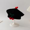 Sombrero de bebé primavera y otoño lindo súper lindo boina de niña princesa recién nacido bebé lana tejido para niños marea