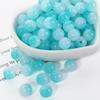 Cuentas sueltas de jade de imitación con degradado de dos colores de 10 mm, perforadas de acrílico, hechas a mano, accesorios para el cabello, pulseras, material para accesorios.