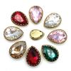 Ventas Directas de Fábrica Cesta de Flores Garra Gota de Agua Garra Diamante Todo Vidrio Hebilla Cosida a Mano DIY Vestido de Novia Ropa Accesorios de Joyería