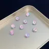Zirconia de corte especial tipo rueda de la fortuna de 6 mm con baño de color degradado, diamante suelto, mismo estilo que se ve en las transmisiones en vivo, accesorios para decoración de uñas, pendientes de botón y adornos de diamante