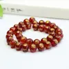 Ágata Roja y Negra Buda del Nacimiento Cuentas Redondas Santo Patrono Cuentas Sueltas Pulsera DIY Accesorios para Pulseras Venta al por Mayor Ágata Roja