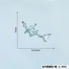Accesorios para Uñas con Zirconia Incrustada de Cobre, Decoraciones para Uñas con Borla de Lazo Plateada, Decoraciones de Uñas Portátiles de Mariposa, Pedrería para Uñas