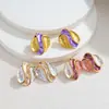 Pendientes Redondos Geométricos de Acero Inoxidable de Moda Europea y Americana para Mujer, No se Desvanecen, Lujo Ligero, Pendientes de Acero de Titanio de Gama Alta, Envío Directo de Una Pieza