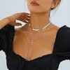 Collar Cruz de Múltiples Capas Transfronterizo Europeo y Americano para Mujer Paquete de Cuatro Moda y Versátil Collar Personalizado